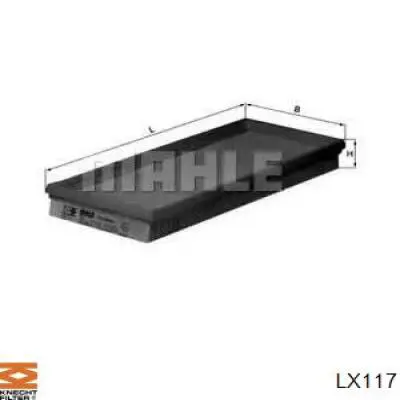 Воздушный фильтр LX117 Knecht-Mahle