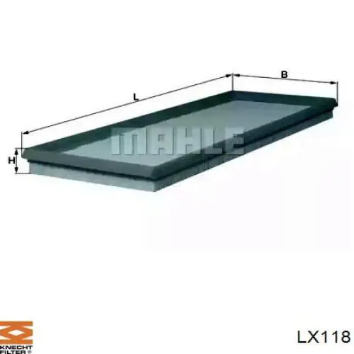 LX118 Knecht-Mahle воздушный фильтр