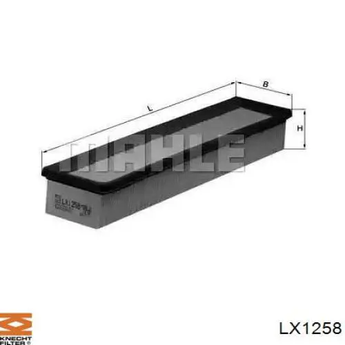 LX1258 Knecht-Mahle воздушный фильтр
