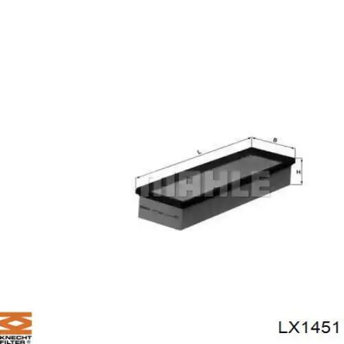LX1451 Knecht-Mahle воздушный фильтр