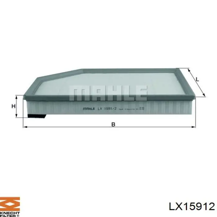 Воздушный фильтр LX15912 Knecht-Mahle