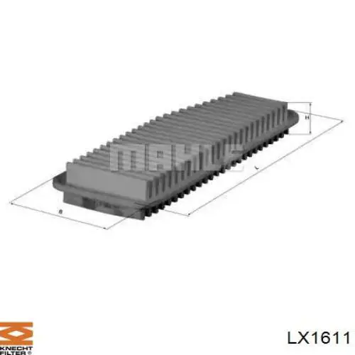 LX1611 Knecht-Mahle воздушный фильтр
