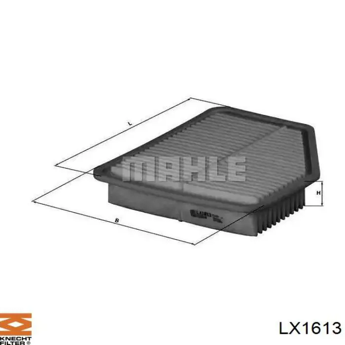 Воздушный фильтр LX1613 Knecht-Mahle