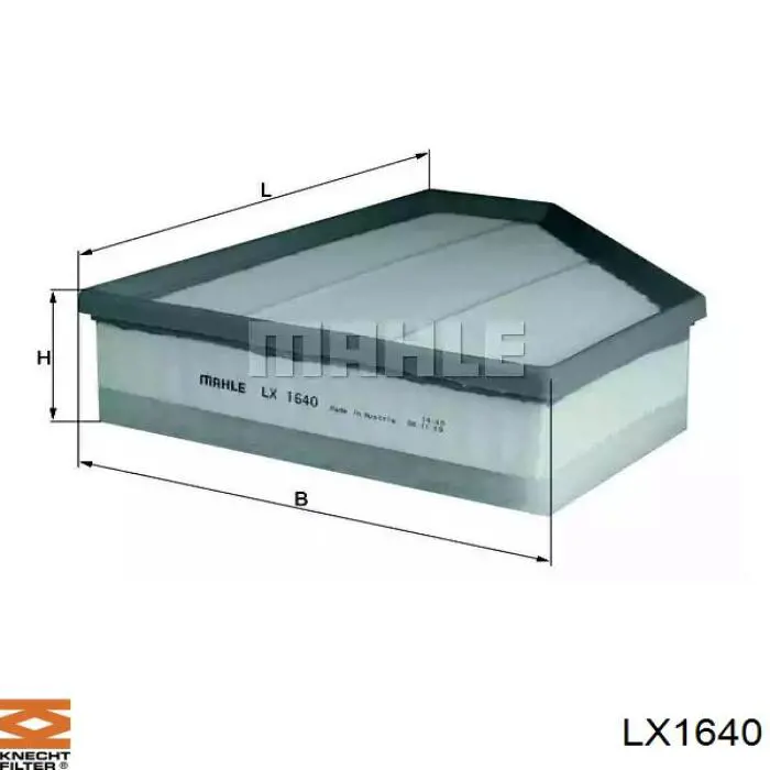 LX1640 Knecht-Mahle воздушный фильтр