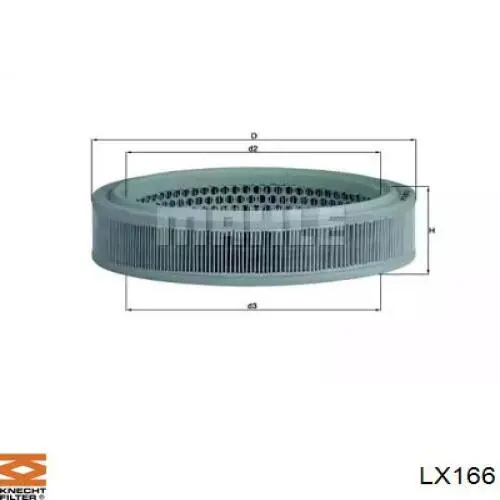 Воздушный фильтр LX166 Knecht-Mahle