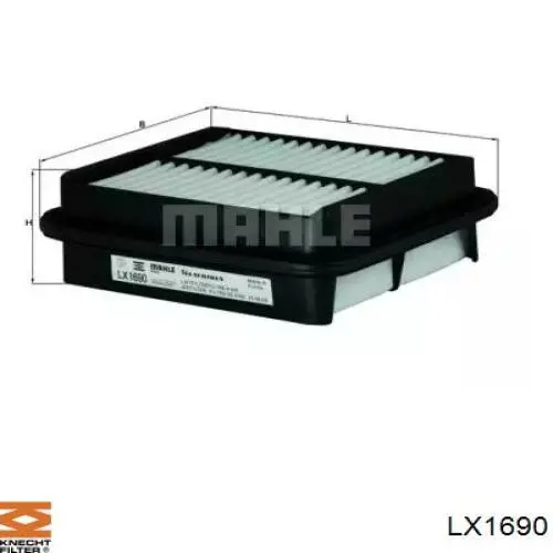 LX1690 Knecht-Mahle воздушный фильтр