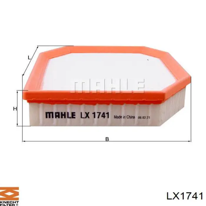 LX1741 Knecht-Mahle воздушный фильтр