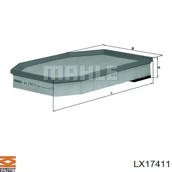 LX17411 Knecht-Mahle воздушный фильтр