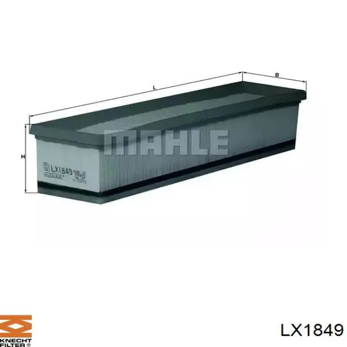 LX1849 Knecht-Mahle воздушный фильтр