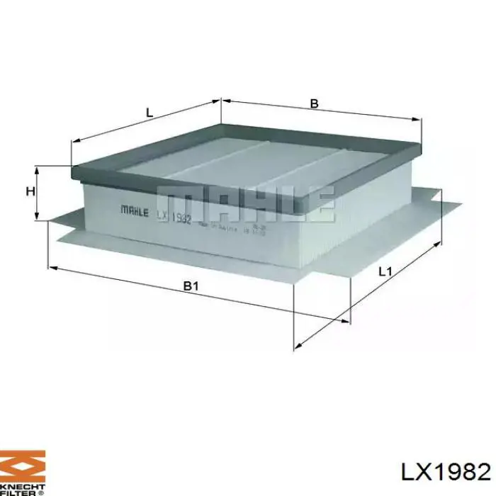 Воздушный фильтр LX1982 Knecht-Mahle