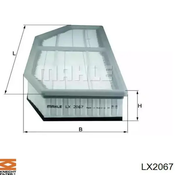 LX2067 Knecht-Mahle воздушный фильтр