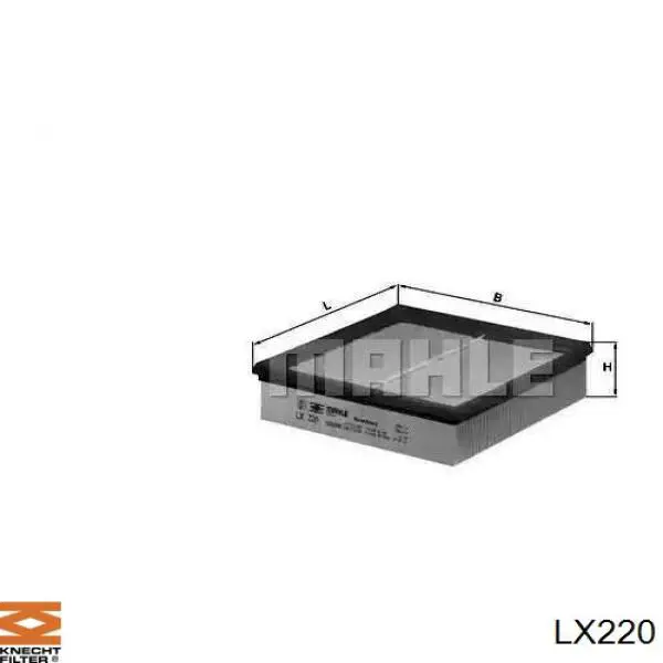 LX220 Knecht-Mahle воздушный фильтр