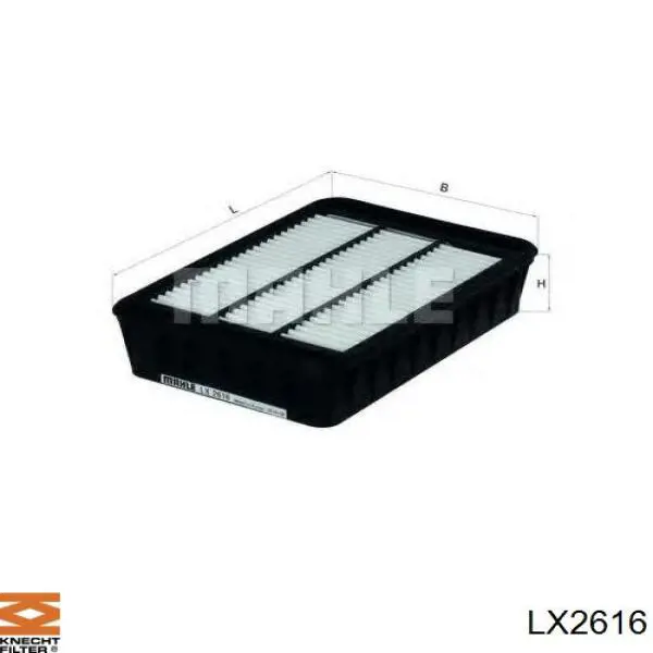 LX2616 Knecht-Mahle Воздушный фильтр двигателя