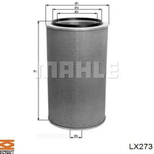 Воздушный фильтр LX273 Knecht-Mahle