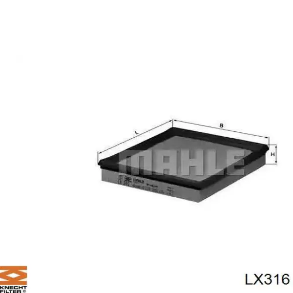 LX316 Knecht-Mahle воздушный фильтр