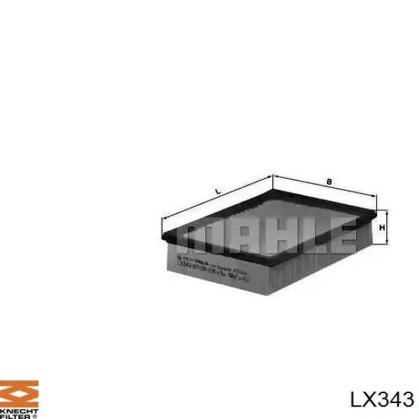 LX343 Knecht-Mahle воздушный фильтр