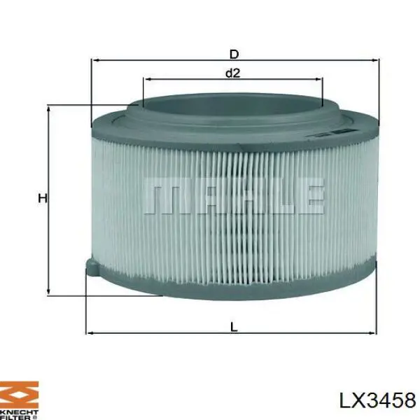 Воздушный фильтр LX3458 Knecht-Mahle