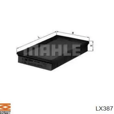 LX387 Knecht-Mahle воздушный фильтр