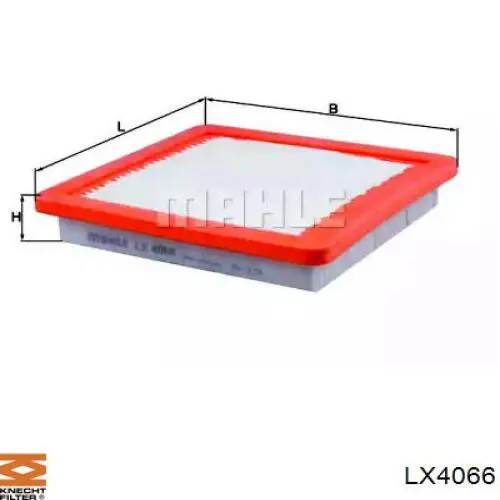 LX4066 Knecht-Mahle filtro de ar