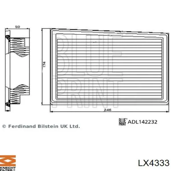 Воздушный фильтр ADL142232 Blue Print