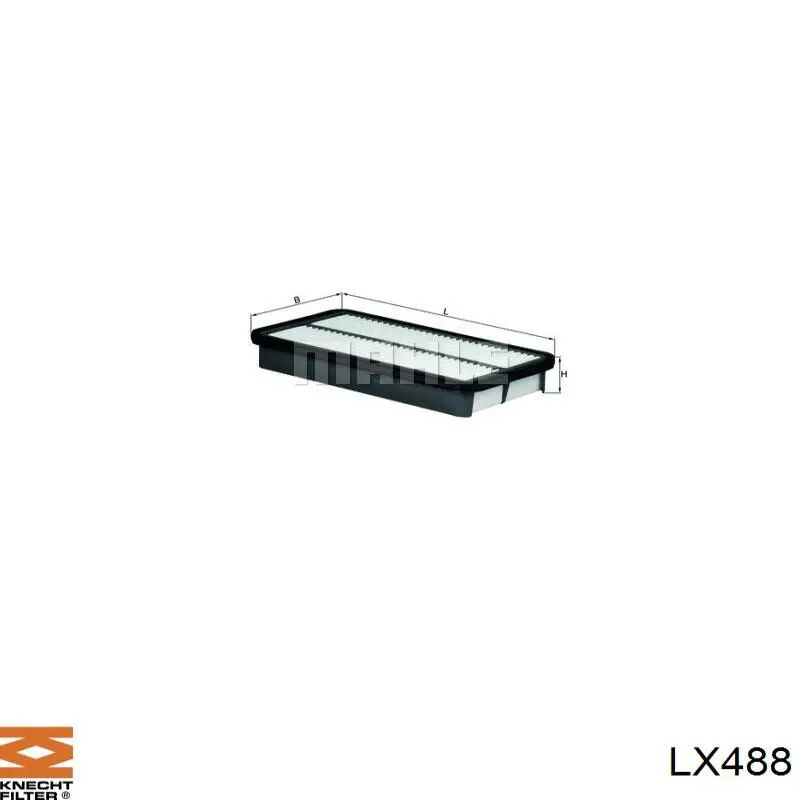 LX488 Knecht-Mahle воздушный фильтр