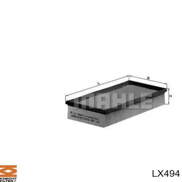 LX494 Knecht-Mahle воздушный фильтр