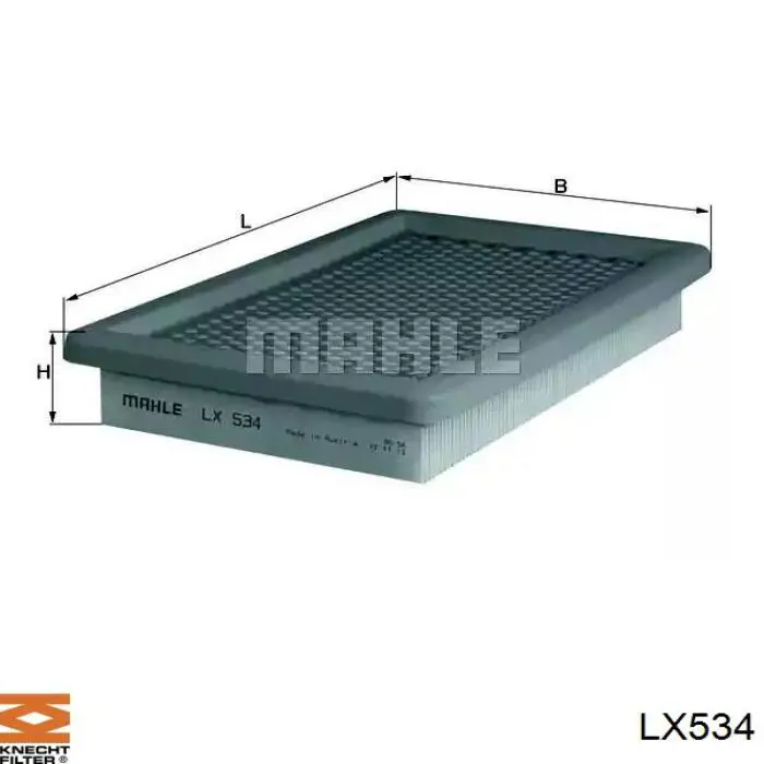 LX534 Knecht-Mahle воздушный фильтр