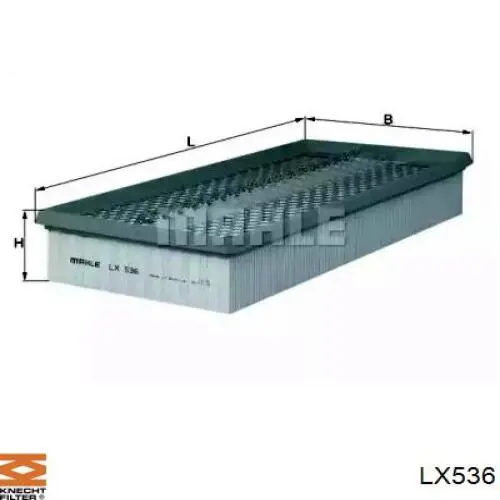 LX536 Knecht-Mahle воздушный фильтр