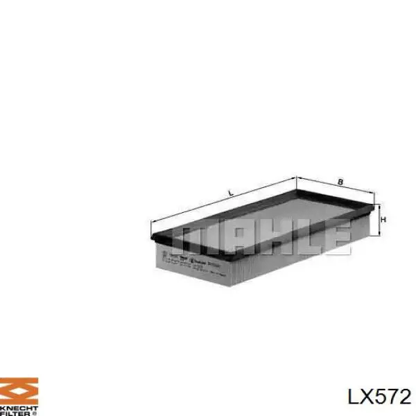 LX572 Knecht-Mahle воздушный фильтр