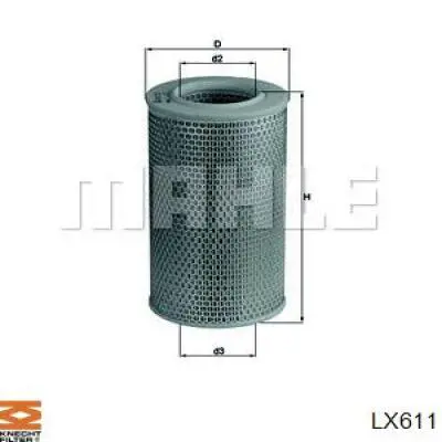 LX611 Knecht-Mahle воздушный фильтр