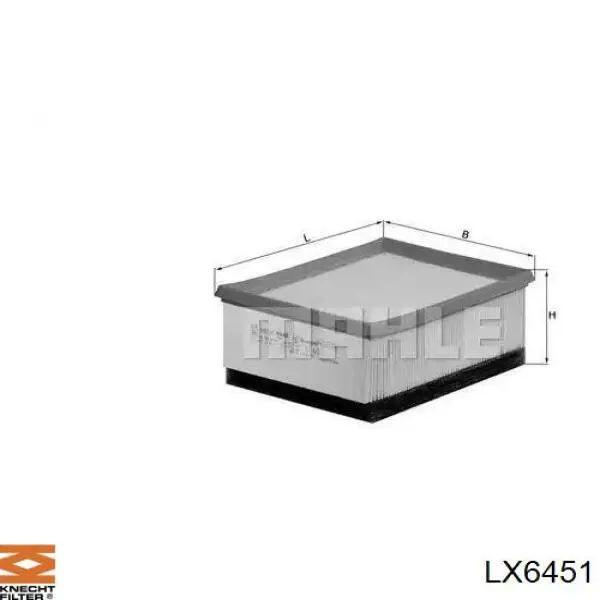 LX6451 Knecht-Mahle воздушный фильтр