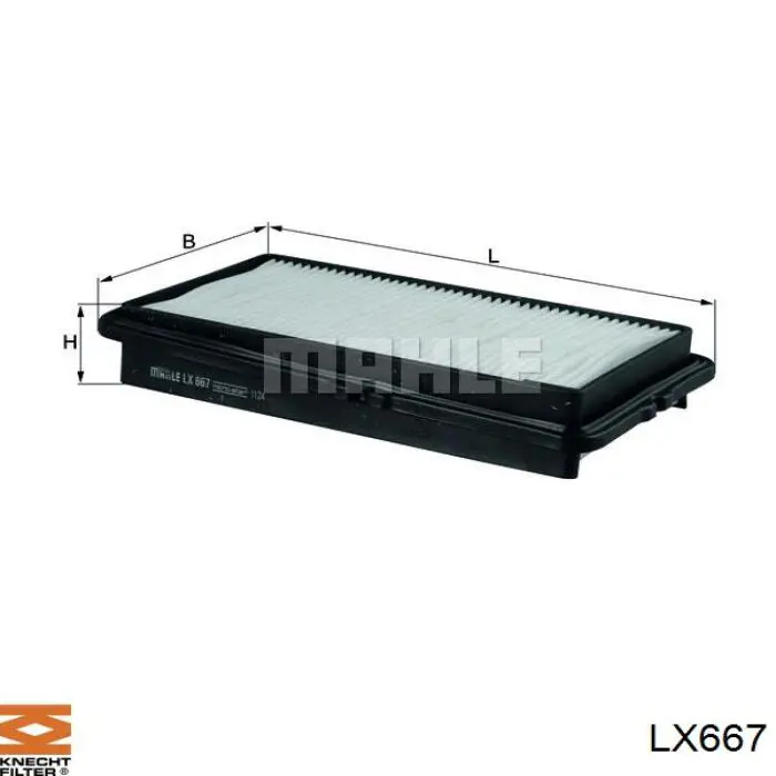 LX667 Knecht-Mahle воздушный фильтр