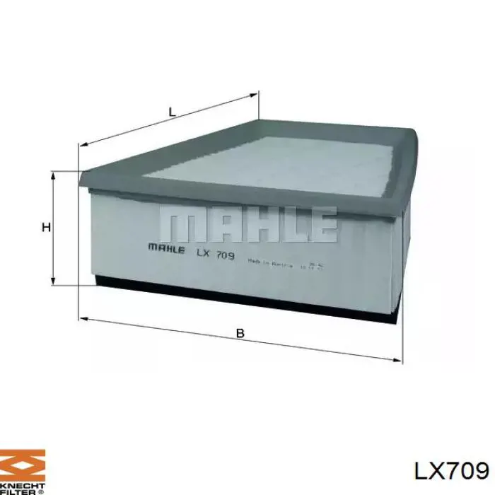 LX709 Knecht-Mahle воздушный фильтр