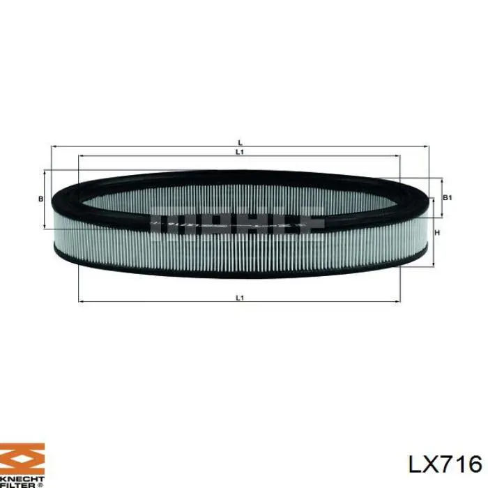 LX716 Knecht-Mahle воздушный фильтр