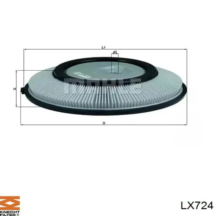 LX724 Knecht-Mahle воздушный фильтр