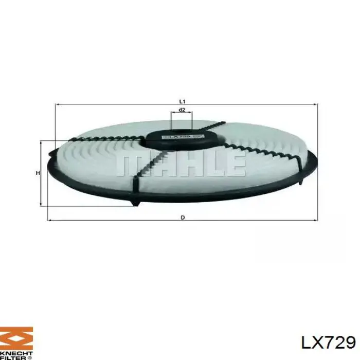 LX729 Knecht-Mahle воздушный фильтр