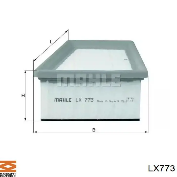 LX773 Knecht-Mahle воздушный фильтр