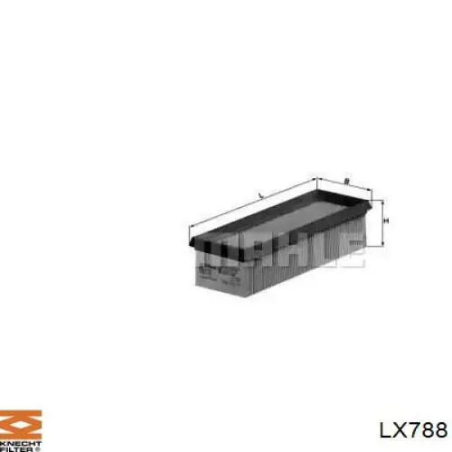 LX788 Knecht-Mahle воздушный фильтр