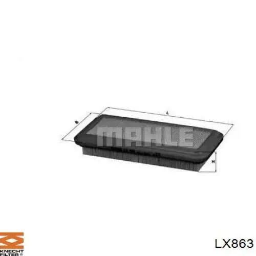 Воздушный фильтр LX863 Knecht-Mahle