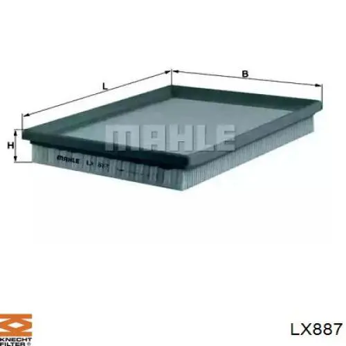 LX887 Knecht-Mahle воздушный фильтр