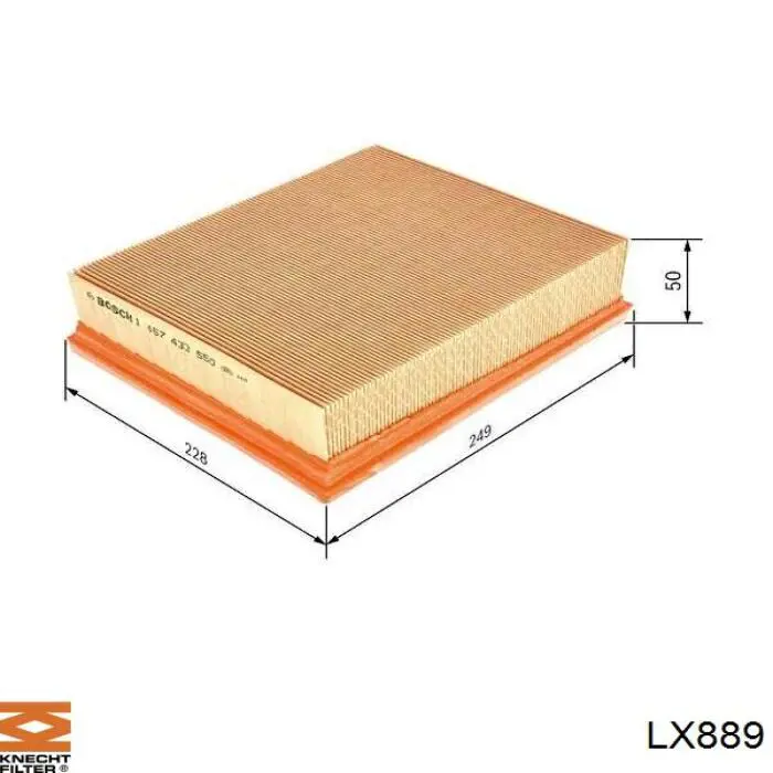 Элемент воздушного фильтра Knecht-Mahle LX889 цена, от 10.15 USD