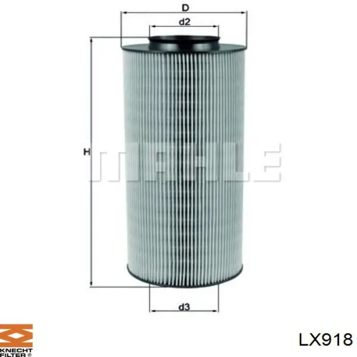 LX918 Knecht-Mahle воздушный фильтр