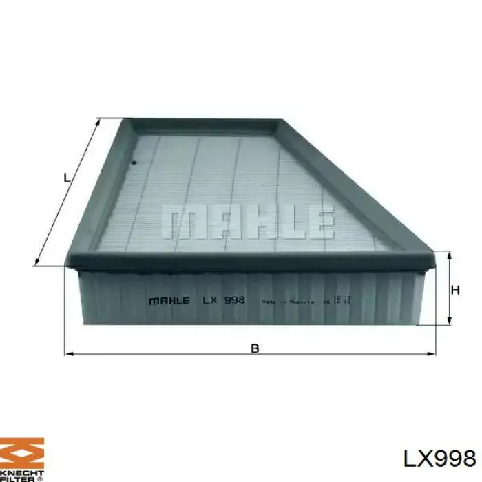 LX998 Knecht-Mahle воздушный фильтр