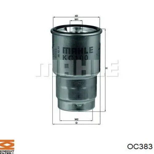 Фільтр масляний OC383 Knecht-Mahle