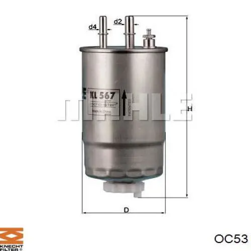 Масляный фильтр OC53 Knecht-Mahle