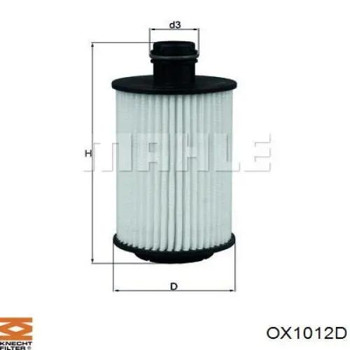 OX1012D Knecht-Mahle масляный фильтр