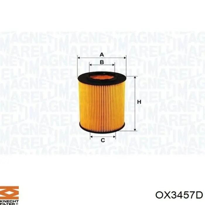 OX3457D Knecht-Mahle масляный фильтр