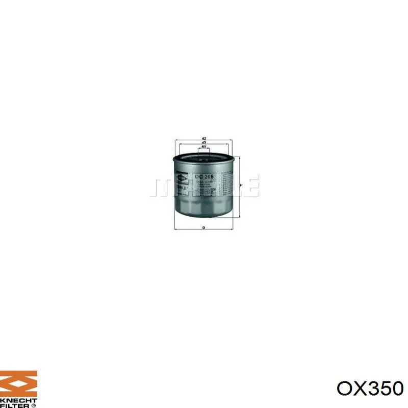 OX350 Knecht-Mahle масляный фильтр