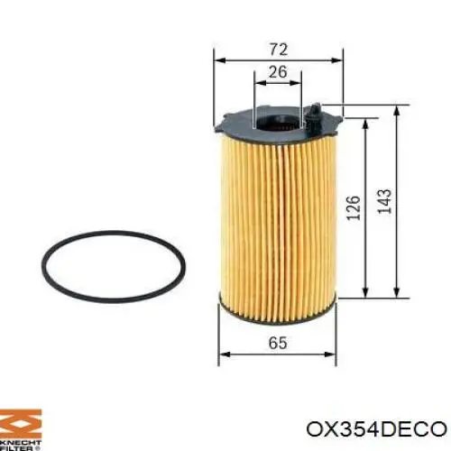 OX354DECO Knecht-Mahle масляный фильтр