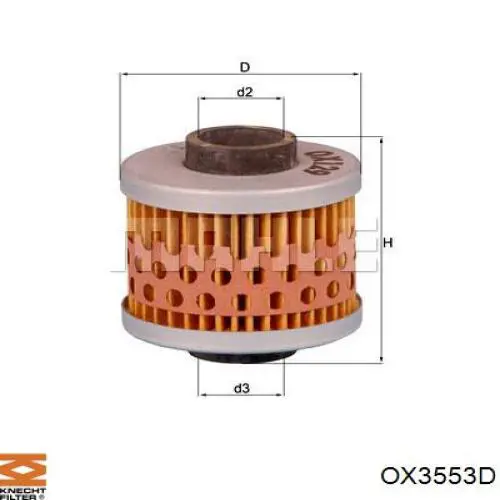 Фільтр масляний OX3553D Knecht-Mahle
